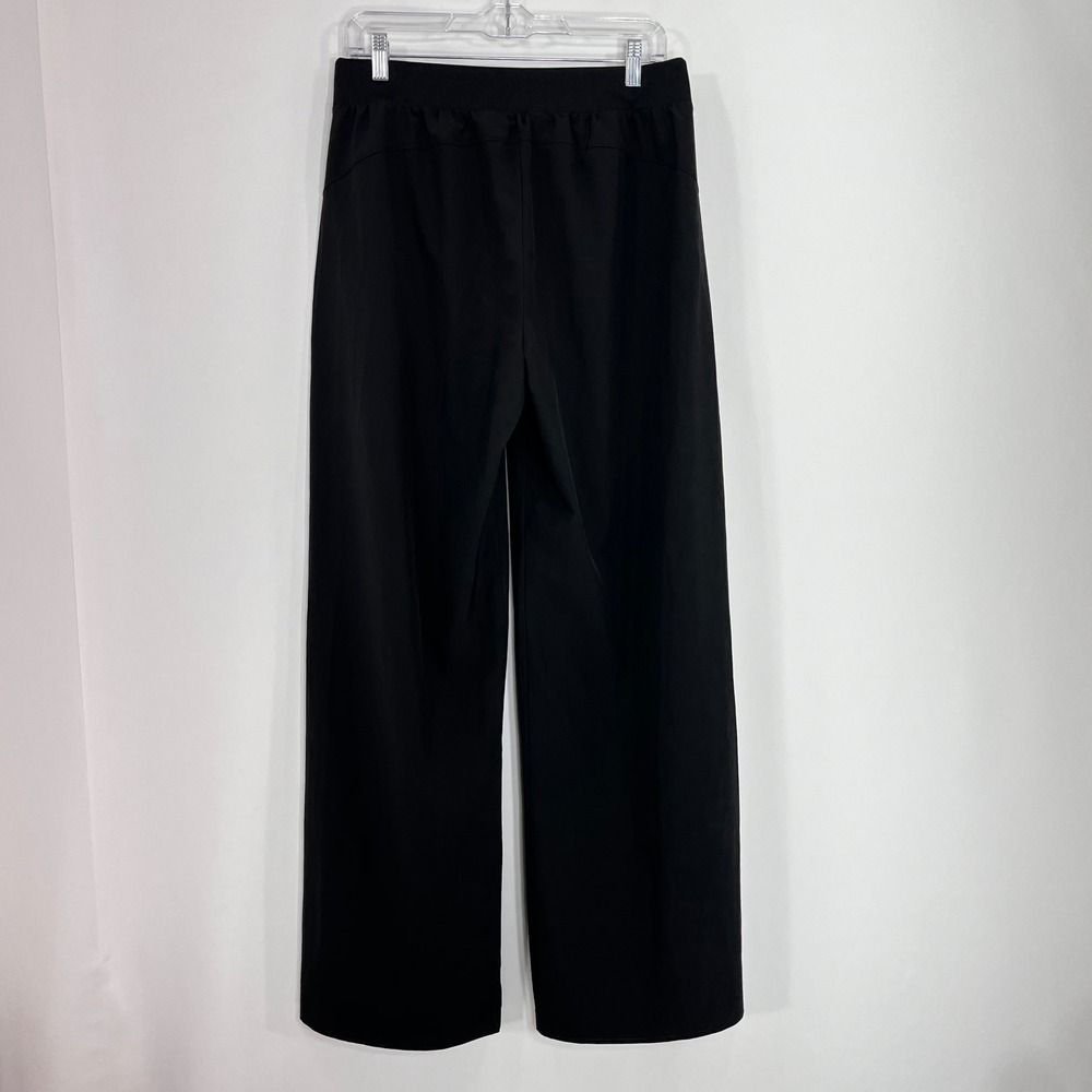 Rae Mode Womens XL Black Wide Leg Athletic Pants High Rise Zipper Pockets P6255 - Picture 2 of 9